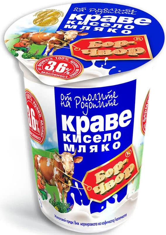 Кисело мляко БОР ЧВОР 3.6% 400 г