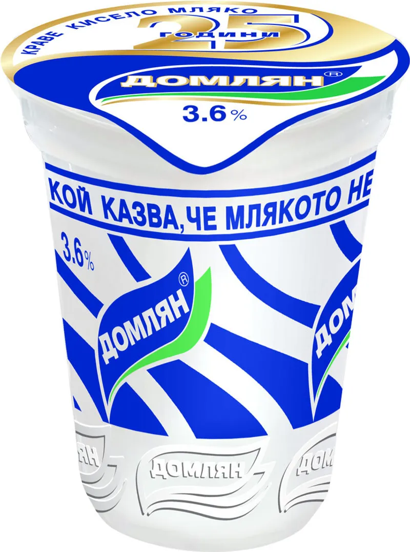 Кисело мляко ДОМЛЯН 3.6% 500 г