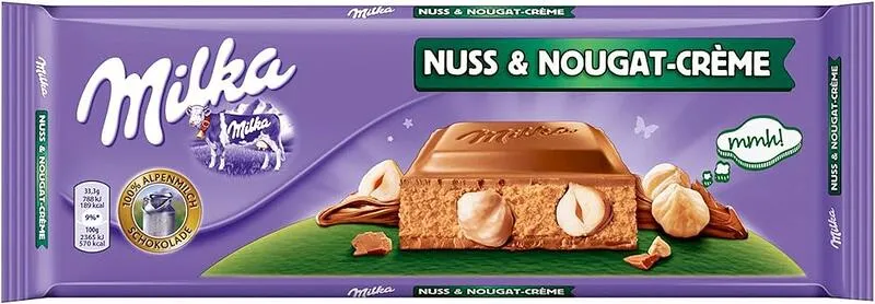 Шоколад MILKA nougat creme 85 гр