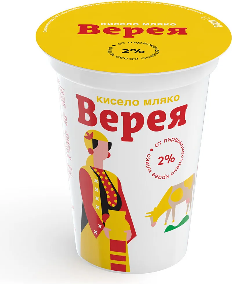 Кисело мляко ВЕРЕЯ 2% 400 г