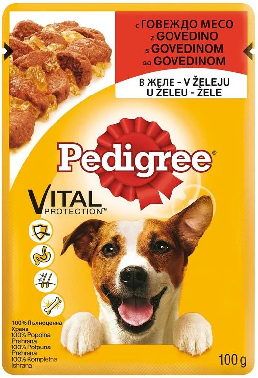 Пауч за кучета PEDIGREE говеждо 100 гр.