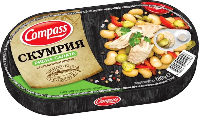 Скумрия COMPASS рибна салата 180 г