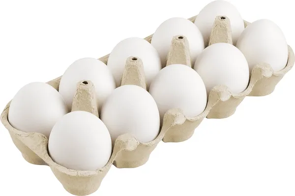 Яйца, бели, размер L, 10 бр.