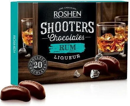 Бонбони ROSHEN шоколадови с ром 150гр