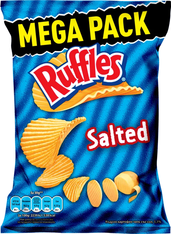 Чипс RUFFLES със сол 260 г