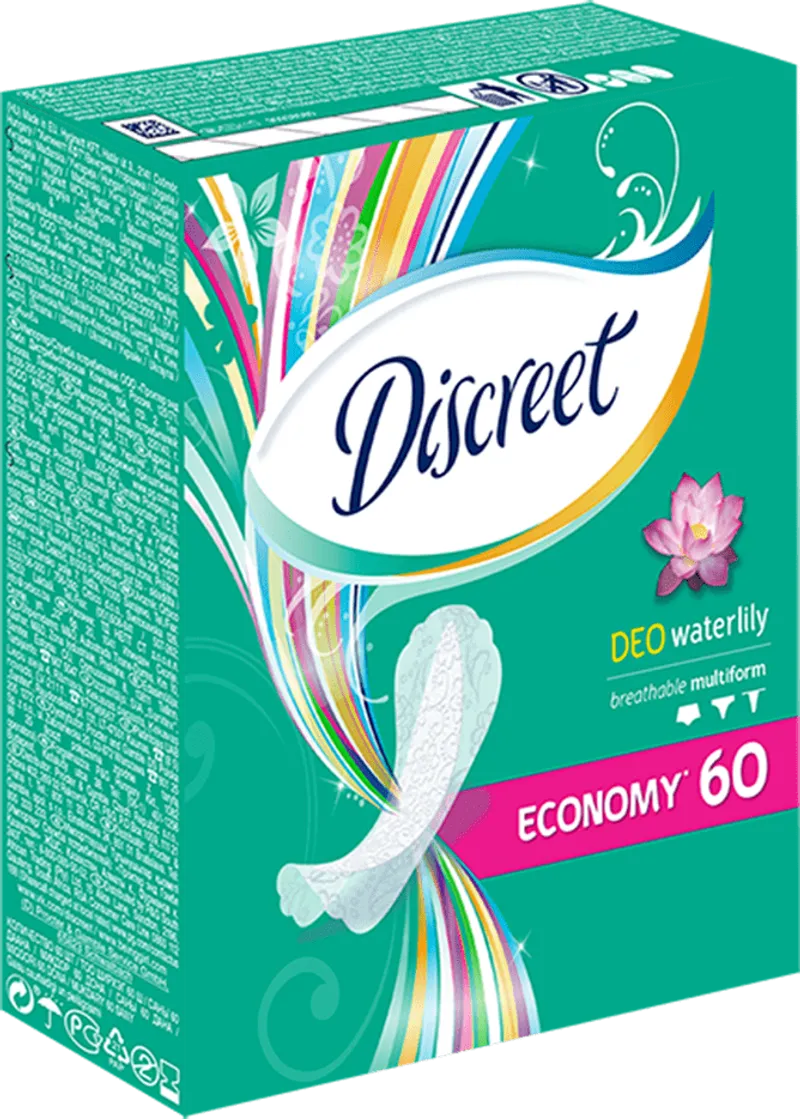 Дамски превръзки DISCREET Water Lilly ежедневни 60 бр.