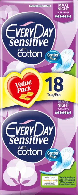 Дамски превръзки EVERY DAY Sensitive Maxi Night 18 бр