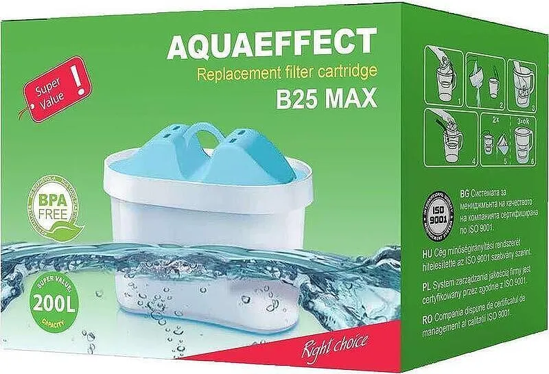 Филтър за вода MAX AQUAEFFECT B25 200 л 2 бр.