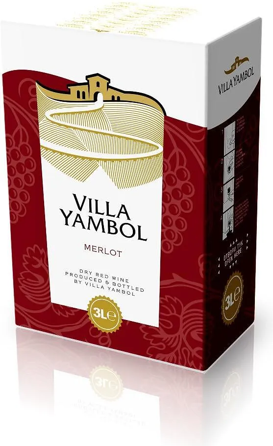 Вино Мерло VILLA YAMBOL 3 л.