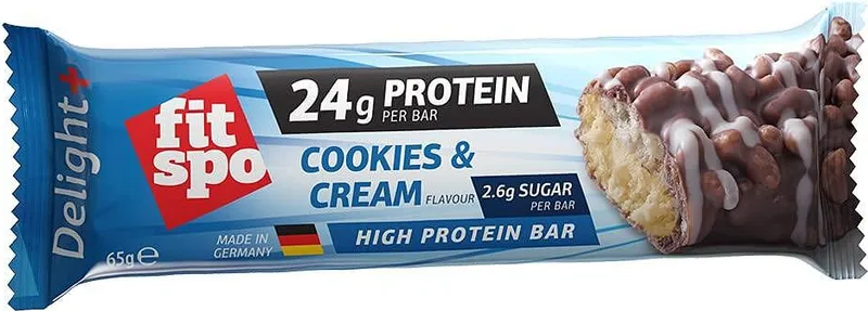 Протеинов бар FIT SPO Cookies & Cream 37% protein 65 гр.