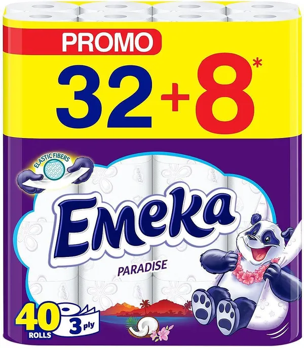 Тоалетна хартия EMEKA Paradise 3пл. 40бр.