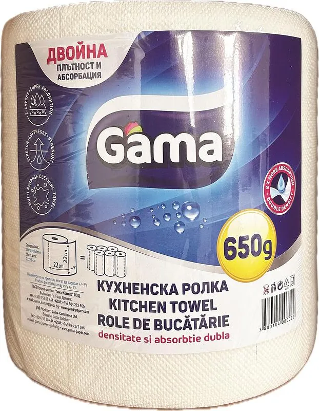 Кухненска ролка GAMA Professional 650 г, 2 пл., 1 бр.