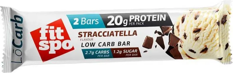 Протеинов бар FIT SPO LoCarb Stracciatella 20 г протеин, 2 бр. 60 г