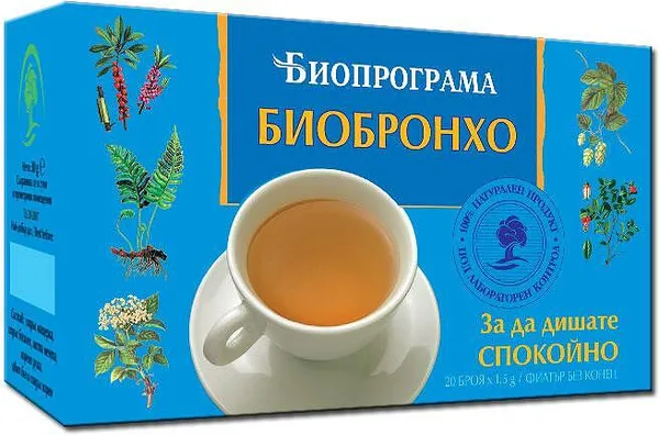 Чай БИОПРОГРАМА биобронхо 20x1.5 гр.