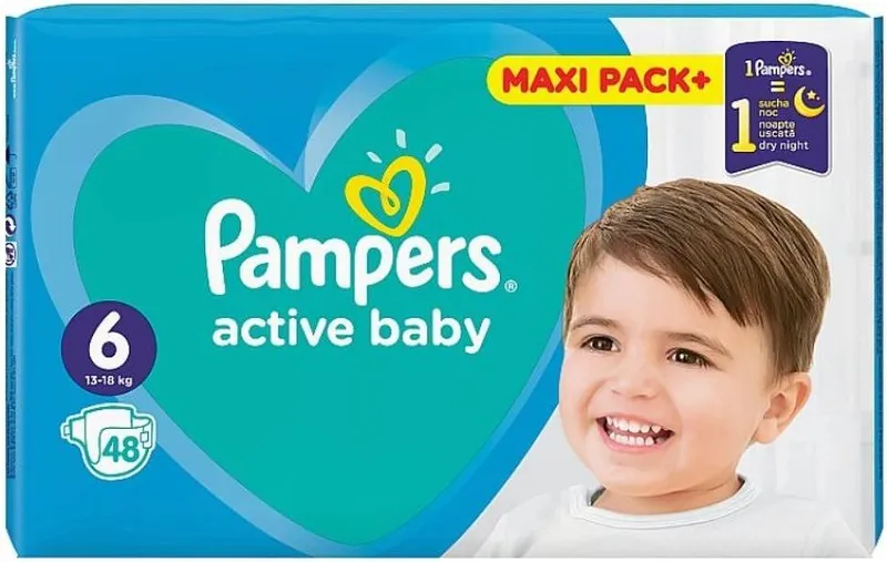 Бебешки пелени PAMPERS JPM S6 48 бр., 13-18 кг.