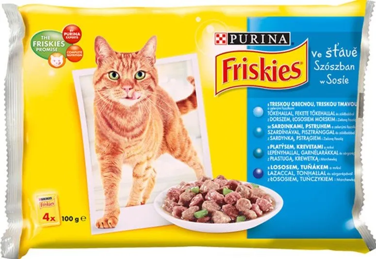 Пауч за котки FRISKIES сьомга 4х85 г