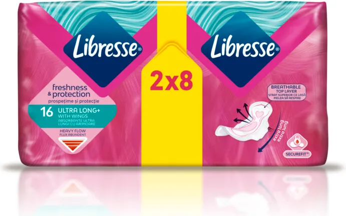 Дамски превръзки LIBRESSE Ultra Long Duo 5 капки 16 бр.