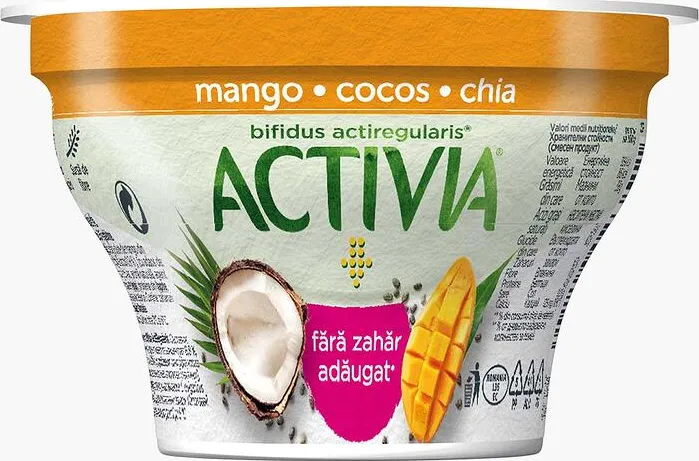 ACTIVIA без добавена захар манго,кокос,чиа 150 гр