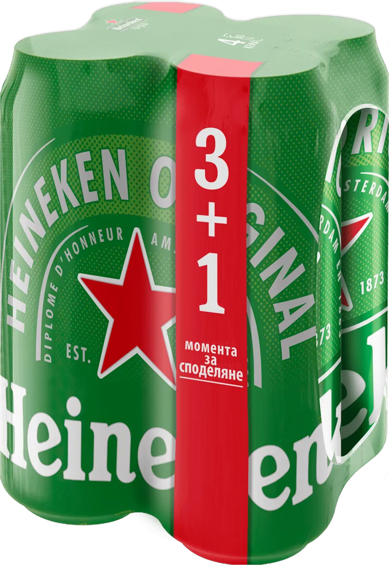 Бира HEINEKEN мултипак кен 3+1бр 500мл