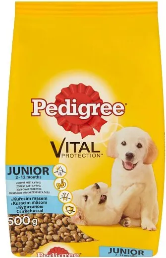 Суха храна за куче PEDIGREE junior пиле 500 г