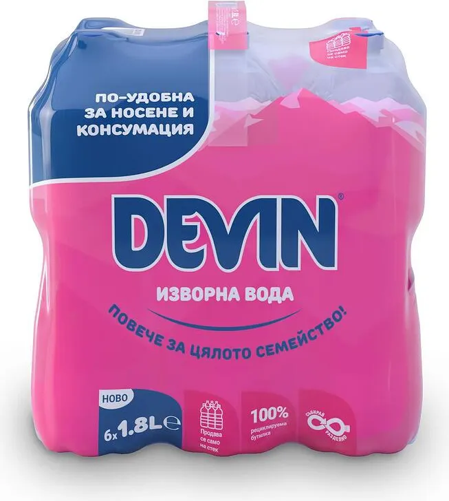 Вода DEVIN изворна мултипак 6x1.8л