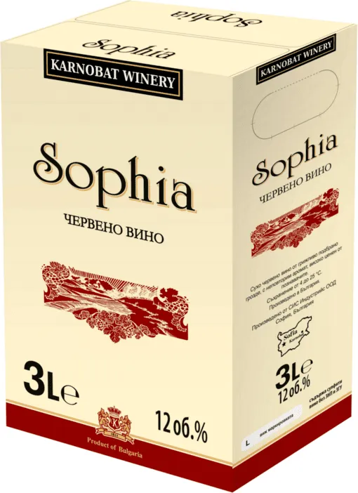 Вино SOPHIA червено 12% алк. 3 л.