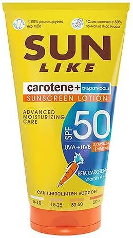 Слънцeзащитен лосион SUN LIKE хидратиращ SPF50 125 мл.