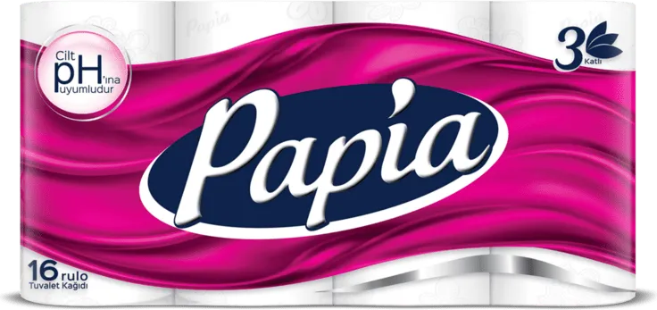 Тоалетна хартия PAPIA White 100% цел. 3 пл. 16 бр.