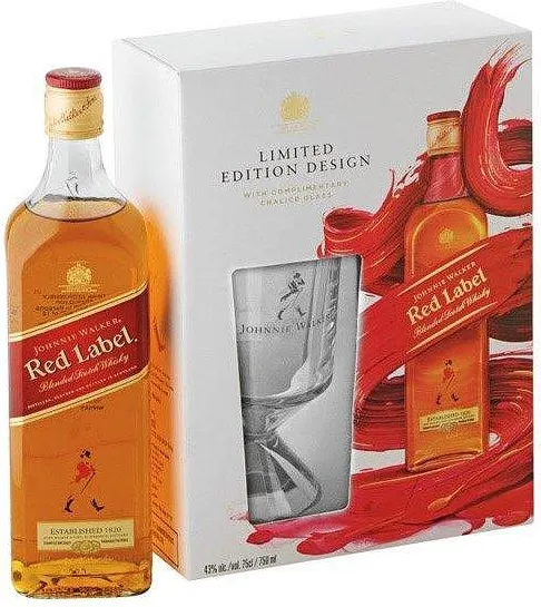 Уиски JOHNNIE WALKER Red Label 40% алк. 700 мл + чаша