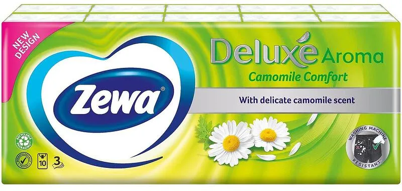 Носни Кърпи ZEWA Deluxe Camomile 10 бр.